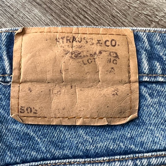 Vintage Levi's 505 Orange Tab Straight Cut Acid Wash Jeans - Picture 5 of 10